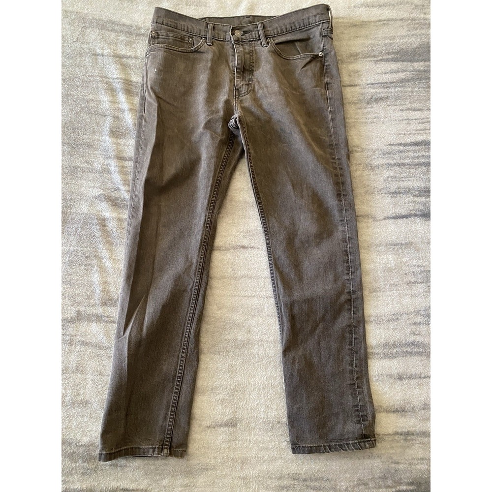 Levis 511 Slim Fit Jeans Mens 34x30‎ Charcoal Grey Faded Denim Pants 04511-2391